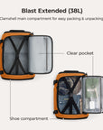 Blast Quick Access 28L-38L Carry On Travel Backpack