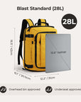 Blast Quick Access 28L-38L Carry On Travel Backpack